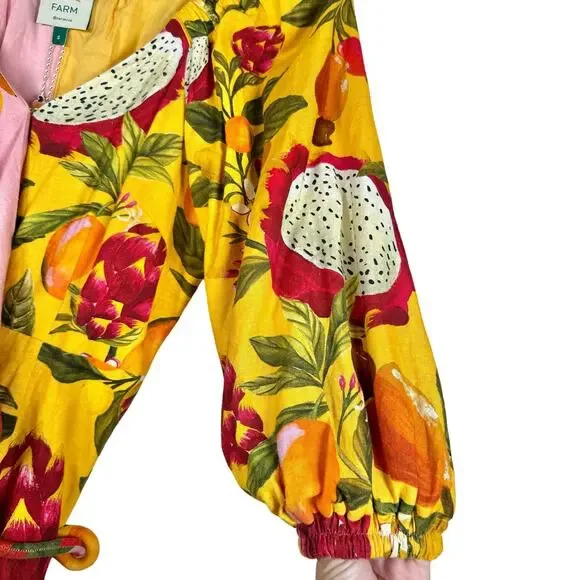 Farm Rio Mixed Print Midi Wrap Dress Small NWT - Picture 8 of 16